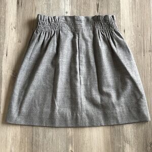 J. Crew Womens Wool Skirt Size 6 Gray Front Pockets Elastic Waist Skirt #463336